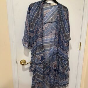 Abercrombie & Fitch Blue Patterned Swim Coverup